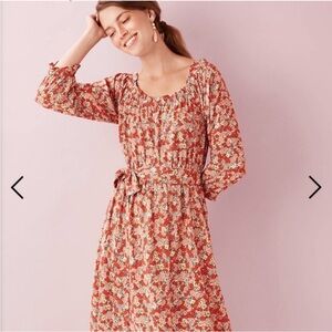 NWT Loft Floral Peasant Dress 0